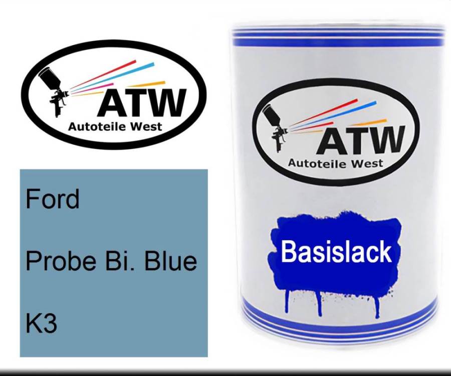 Ford, Probe Bi. Blue, K3: 500ml Lackdose, von ATW Autoteile West.